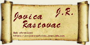 Jovica Rastovac vizit kartica